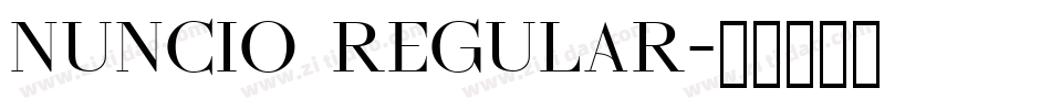 Nuncio Regular字体转换